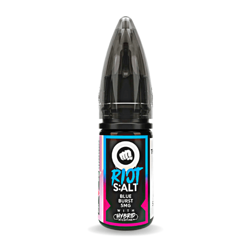 Blue Burst nic salt e-liquid 10ml bottle by Riot Squad on a plain background