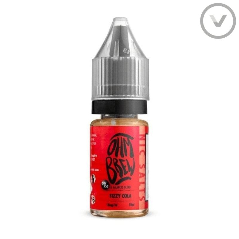 ohm brew vape juice Fizzy Cola Nic Salt Eliquid by Amnesia Haze (0.5G) - adjustable airflow vape Strength:12mg/ml