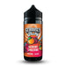 Raspberry Tangerine 100ml shortfill e-liquid bottle by Seriously Slushy on a plain background