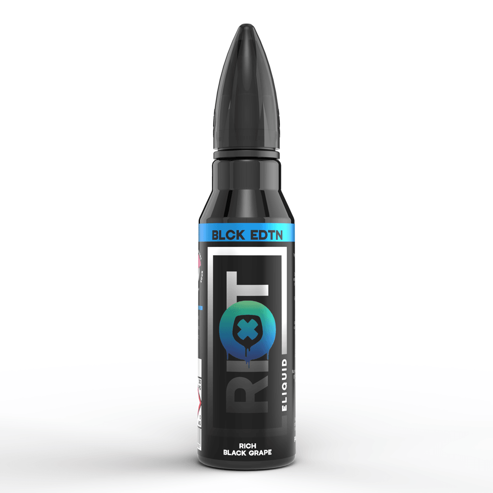 Ultra Peach Tea Rich Black Grape Hybrid Nic Salt E-Liquid By Riot Squad  Black Edition Riot Squad E-Liquid