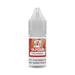 A 10ml clear plastic bottle labeled V4 Vapour - Strawberry E-Liquid by V4 Vapour, crafted for Mouth To Lung vaping and filled with tasty strawberry e-liquid. Available at Vape Direct In Milton Keynes