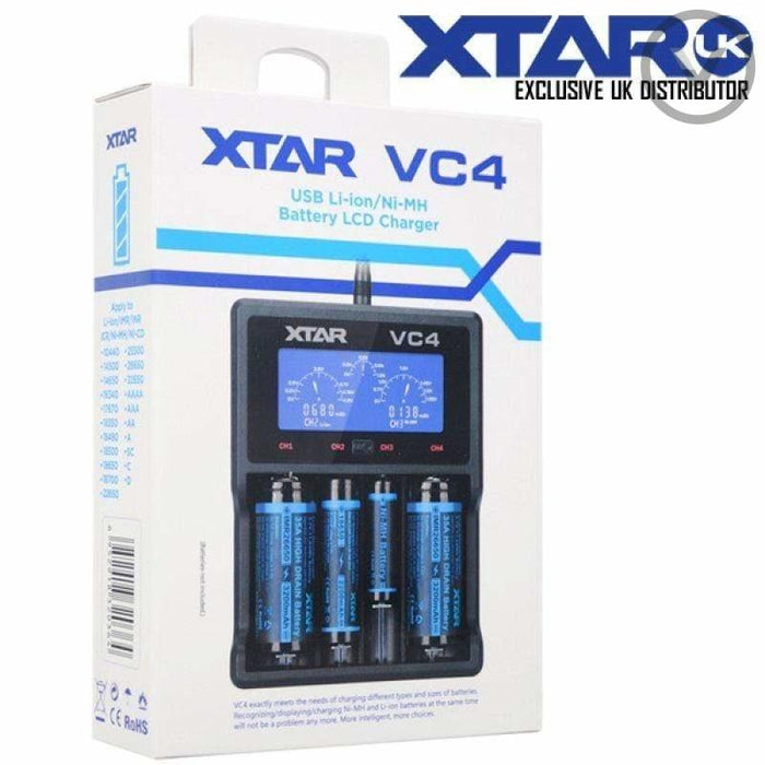 XTAR VC4 4 Bay Charger - Vape Direct